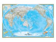 World Political Pacific Centered Wall Map from National Geographic
