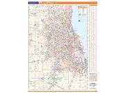Chicago, IL Vicinity Wall Map