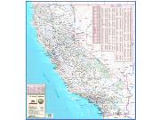 California White Wall Map