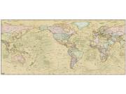 Decorative Antique World Wall Map from Compart Maps
