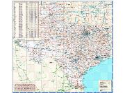 Texas White Wall Map