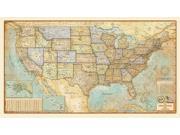 USA Antique Wall Map