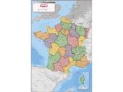 France Political Wall Map