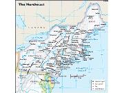 US Northeast Regional Wall Map