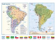South America Flags Wall Map