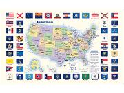 US Flags Wall Map from GeoNova