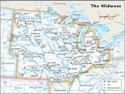 Us Midwestern Wall Map