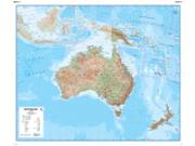 Australasia Physical Wall Map