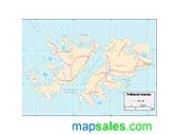 Falkan Islands Wall Map