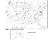 USA Political Wall Map (Grayscale)