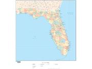 Florida with Counties Wall Map