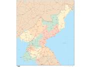 North Korea Wall Map