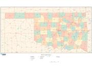 Oklahoma with Counties Wall Map