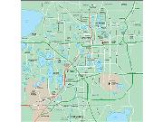 Orlando Area Wall Map