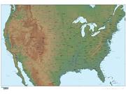 USA Relief Wall Map