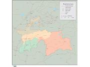 Tajikistan Wall Map
