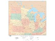 Midwestern U.S. Regional Wall Map