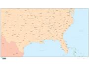 Southern U.S. Regional Wall Map