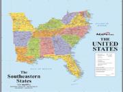 Southeastern States Regional Wall Map