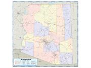 Arizona Counties Wall Map