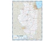 Illinois County Highway Wall Map