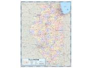 Illinois Counties Wall Map