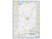 Indiana County Highway Wall Map