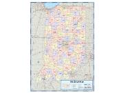 Indiana Counties Wall Map