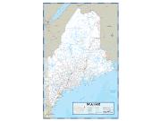Maine County Highway Wall Map