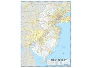New Jersey County Highway Wall Map