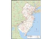 New Jersey Wall Map with Counties