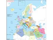 Europe, Northern Africa and Middle East Map Europe, Northern Africa and Middle East Map