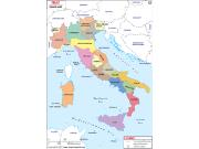 Italy Regional Wall Map