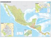 Mexico and Central America Wall Map