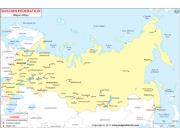 Russia Major Cities Wall Map