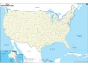 US Telephone Area Code Wall Map