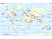 World Air Routes Wall Map from Maps of World