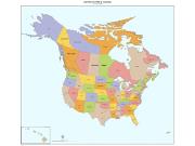 USA-Canada Wall Map from MarketMAPS