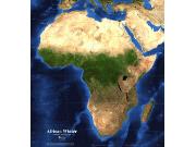 African Winter Topography and Bathymetry Wall Map