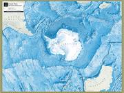 Antarctic Ocean Floor Wall Map from National Geographic