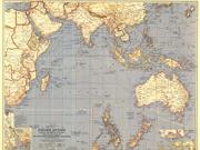 Indian Ocean 1941 Wall Map from National Geographic