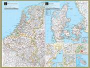Low Countries and Denmark Wall Map