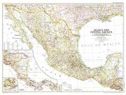 Mexico and Central America 1953 Wall Map