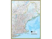 US New England Wall Map from National Geographic