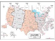USA Area Code/Time Zone Wall Map from MarketMAPS