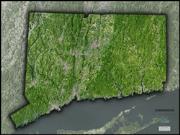 Connecticut Satellite Wall Map