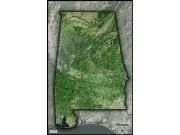 Alabama Satellite Wall Map