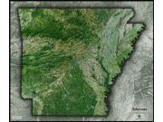 Arkansas Satellite Wall Map