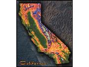 California Satellite Wall Map