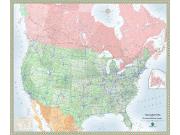 Canadada and USA Highway Wall Map